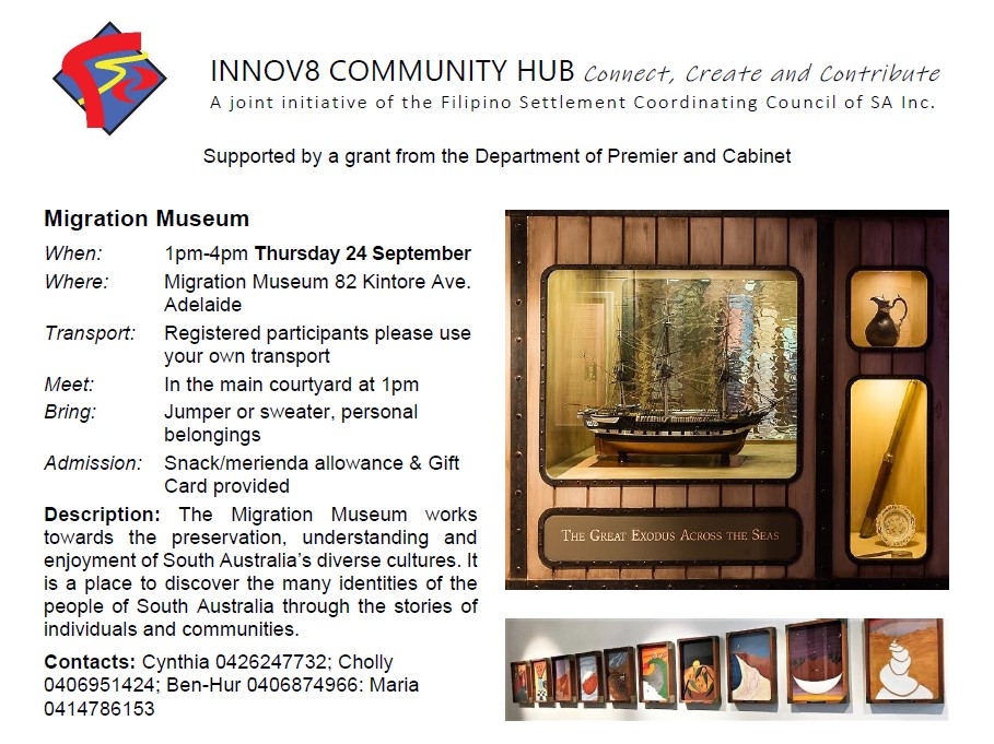 Digital flyer for Migration Museum